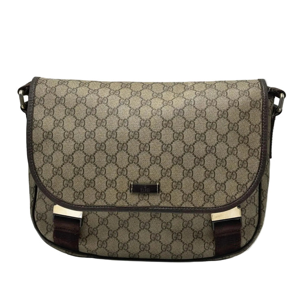 Gucci GG Brown Supreme Monogram Coated Canvas Messenger Bag (Pre-owned)