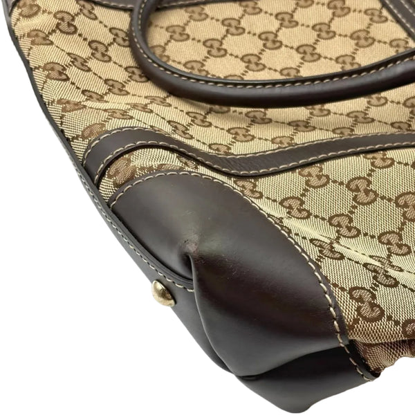 Gucci Beige/Ebony GG Canvas Lovely Heart-Shaped Interlocking G Tote Bag (Pre-owned) 394HCH9