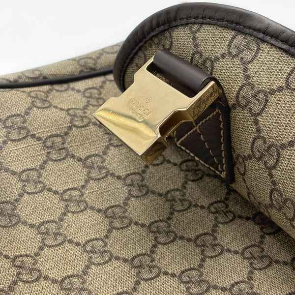 Gucci GG Brown Supreme Monogram Coated Canvas Messenger Bag (Pre-owned)