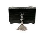 Load image into Gallery viewer, Saint Laurent Kate Tassel Chain Bag Small Croc-Embossed (Like new)
