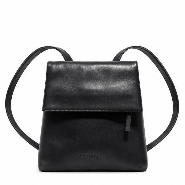 Chanel Backpack Black Leather (Pre-owned) G4YVX2M
