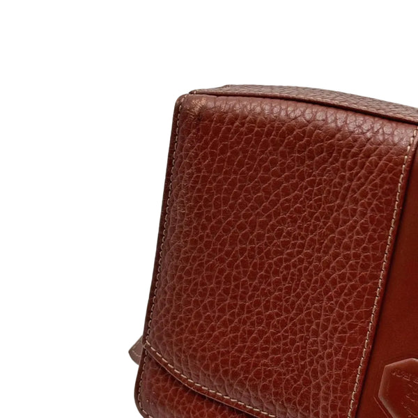 Burberry Leather Shadow Horse Clutch Bag Brown (Pre-owned)