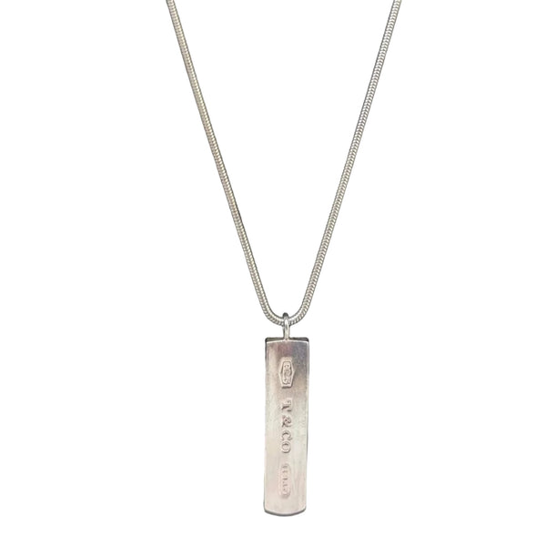 Tiffany & Co. 1837 Bar Pendant Necklace Sterling Silver (Vintage)