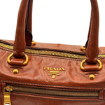 Load image into Gallery viewer, Prada Palissandro Vitello Shine Leather East/West Satchel Bag (Pre-owned)
