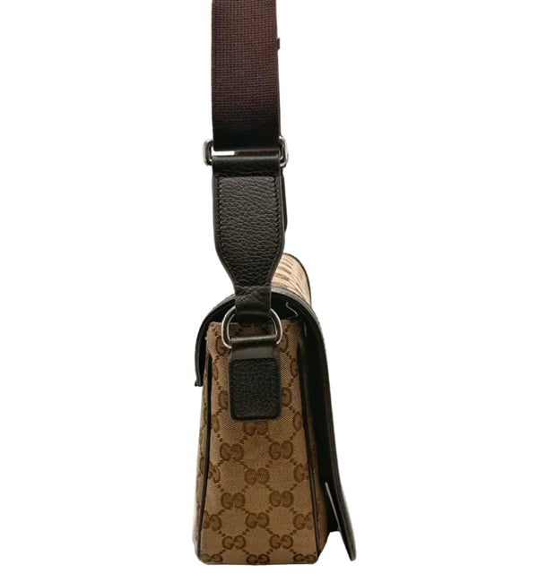 Gucci GG Canvas Crossbody Flap Messenger Bag (Like new) 4J6C7DY