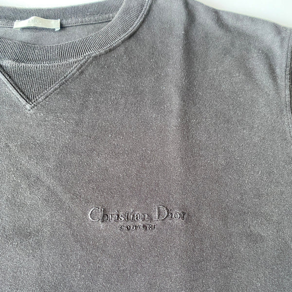Dior SS23 Solid Logo Cotton Jersey Short Sleeve T-Shirt Men’s Black (Pre-owned)