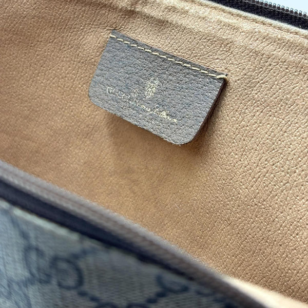 Gucci Ophidia Brown Canvas Clutch Bag Vintage (Pre-owned) MXJR6TW