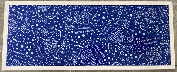 Yayoi Kusama's "Naoshima" Pumpkin Blue Framed