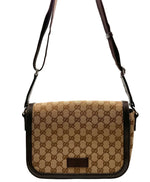 Load image into Gallery viewer, Gucci GG Canvas Crossbody Flap Messenger Bag (Like new) 4J6C7DY
