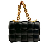 Load image into Gallery viewer, Bottega Veneta Chain Cassette Bag Black Nappa Leather (Like new) 9XBH76K
