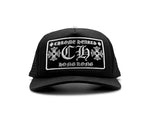 Load image into Gallery viewer, Chrome Hearts  Hong Kong CH Logo Black Trucker Hat
