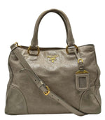 Load image into Gallery viewer, Prada Beige Vitello Shine Leather Tote (Pre-owned) VCGRMV2

