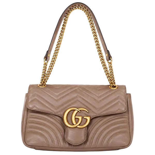 Gucci GG Marmont Flap Bag Matelasse Leather Medium Shoulder Bag (Pre-owned) 7JM9V63