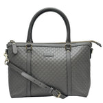 Load image into Gallery viewer, Gucci Grey Micro Guccissima Leather Convertible Satchel Bag (Like new) 68HK49C
