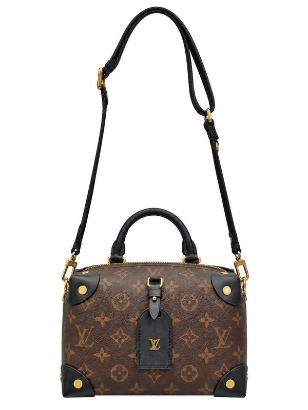 Louis Vuitton Pre-Owned Petite Malle Souple Handbag Monogram Canvas with Leather Shoulder Bag (Like new)  H8JWRT8
