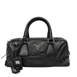Load image into Gallery viewer, Prada Black Nappa Antique Leather  Tote Bag (Pre-owned) QV2T4CB
