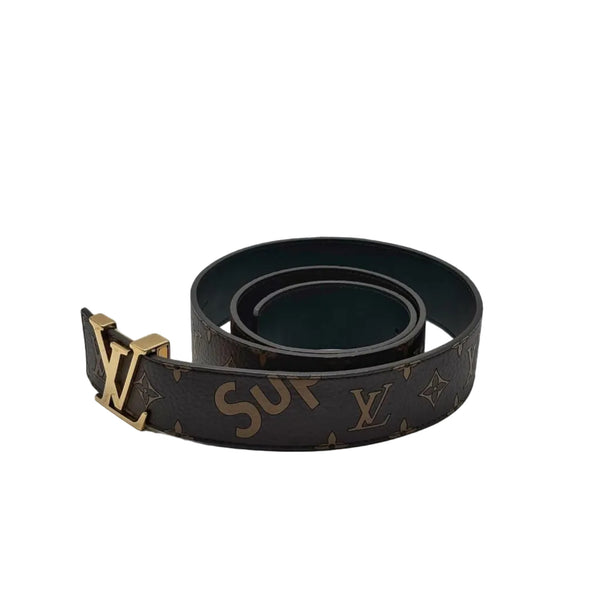 Louis Vuitton x Supreme Initiales Belt 40 MM Monogram Brown Gold 4MDHBC7