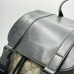 Load image into Gallery viewer, Gucci Soft Backpack Monogram GG Black/Brown (Pre-owned) MD77GQD
