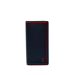 Load image into Gallery viewer, Louis Vuitton Blue/Red Taiga Leather Brazza Wallet (Bnew) W7K3246
