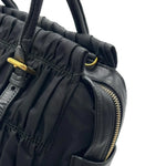 Load image into Gallery viewer, Prada Nylon Gaufre Black Handbag Black (Pre-owned) 47BG9W8
