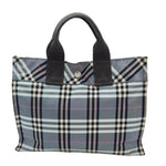 Load image into Gallery viewer, Burberry Blue Label Nova Check Mini Tote Bag in Light Bue Canvas (preowned)
