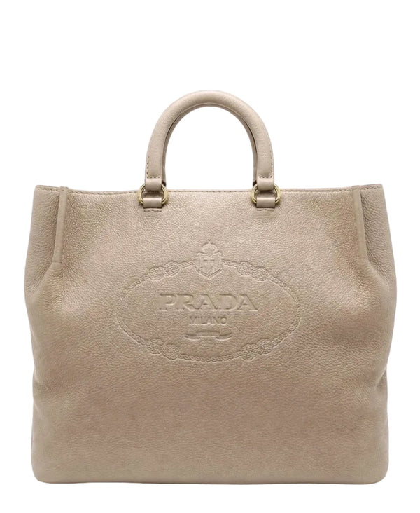 Prada Vitello Daino Leather Shopping Tote Bag (Pre-owned) HRM9Y4M