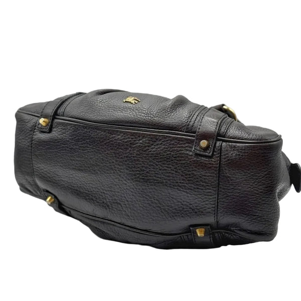 Burberry Dark Brown Leather Hand Bag (Pre-owned)