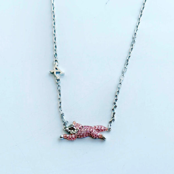 BBC Ice cream x Aporro Iced-out Running Dog Pendant