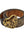Gucci Brown/Beige GG Crystal Canvas and Leather Crest Buckle Belt (Pre-owned)