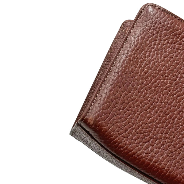 Burberry Leather Shadow Horse Clutch Bag Brown (Pre-owned)