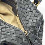 Load image into Gallery viewer, Bottega Veneta Black Intrecciato Woven Nappa Leather Montaigne Satchel Bag (Pre-owned) HCQ79BT
