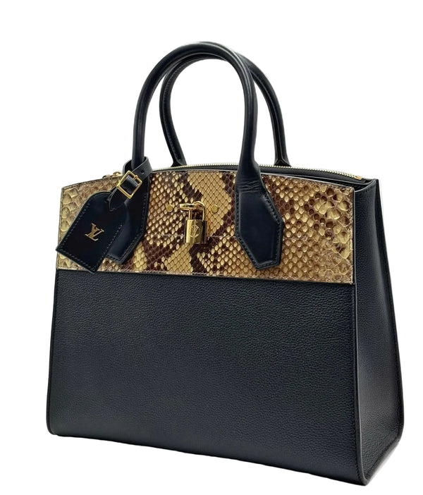 Louis Vuitton  Python/Leather City Streamer MM Noir (Like new) CMTJ609