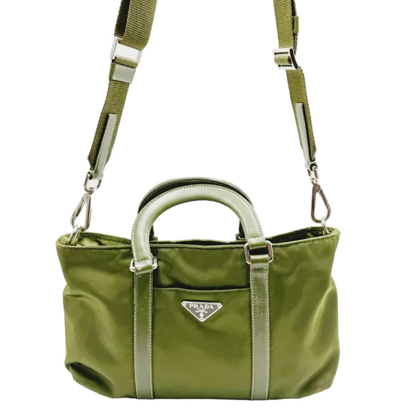 Prada Tessuto Nylon 2-way Olive Green (Like new)