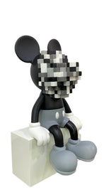 Load image into Gallery viewer, Mickey Mouse Seated Moskey (Black/White/Grey) Edition of 300

