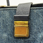 Load image into Gallery viewer, Miu Miu Madras Denim Handbag Blue (Pre-owned)
