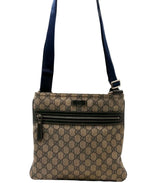Load image into Gallery viewer, Gucci GG Supreme Canvas Flat Messenger Bag Navy (Pre-owned) GH3JC9H
