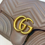 Load image into Gallery viewer, Gucci GG Marmont Flap Bag Matelasse Leather Medium Shoulder Bag (Pre-owned) 7JM9V63

