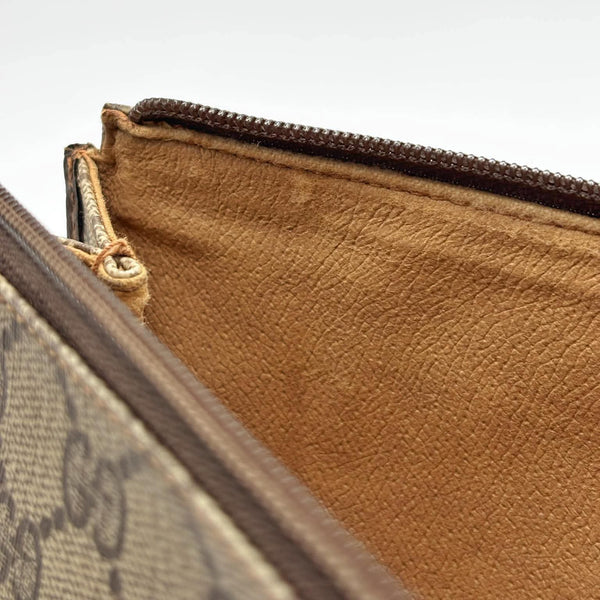Gucci Ophidia Brown Canvas Clutch Bag Vintage (Pre-owned) MXJR6TW