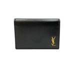 Load image into Gallery viewer, Saint Laurent Tiny Cassandre Card Case Black Leather (Like new)
