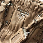 Load image into Gallery viewer, Prada Nappa Gaufre Shopping Satchel Visone (Pre-owned) 264JMDW
