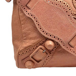 Load image into Gallery viewer, Balenciaga Grenadine Lambskin Leather Peach Giant Brogues Bag (Pre-owned) KVCKMH6
