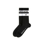 Load image into Gallery viewer, AAPENOW Logo Striped Crew Socks Black
