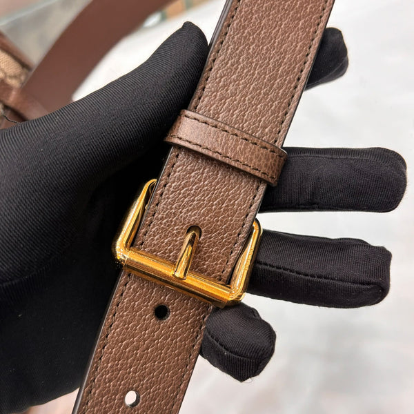 Gucci Brown GG Supreme Blondie Belt Bag Beige (Like new) 8J43QVM