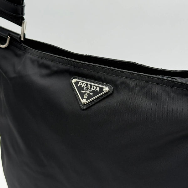Prada Tessuto Nylon Sport Black Messenger Crossbody Bag (Like new)