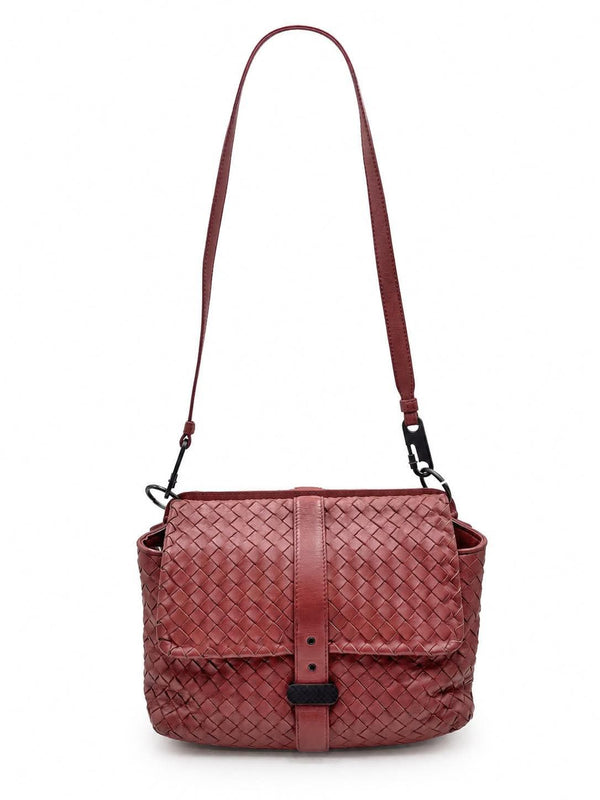 Bottega Veneta 2012-2026 Nappa Intrecciato Double Sided Flap Messenger Bag Crossbody Bag (Pre-owned) 4XRJ8VW