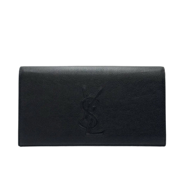 Saint Laurent Belle De Jour Clutch Bag in Black Calfskin Leather (Like new) X86B9JB