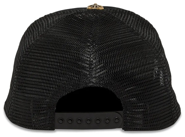 Chrome Hearts St. Barths Exclusive Cemetery Cross Trucker Hat 'Black/Orange'