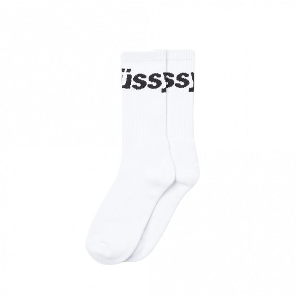 Stussy Jacquard Logo Socks - White