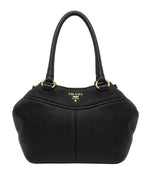 Load image into Gallery viewer, Prada Black Vitello Daino Leather Tote Bag (Pre-owned) 43RRTJC
