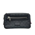 Load image into Gallery viewer, Gucci GG Supreme Belt Bag Black Grey (Like new) BGWB2HM
